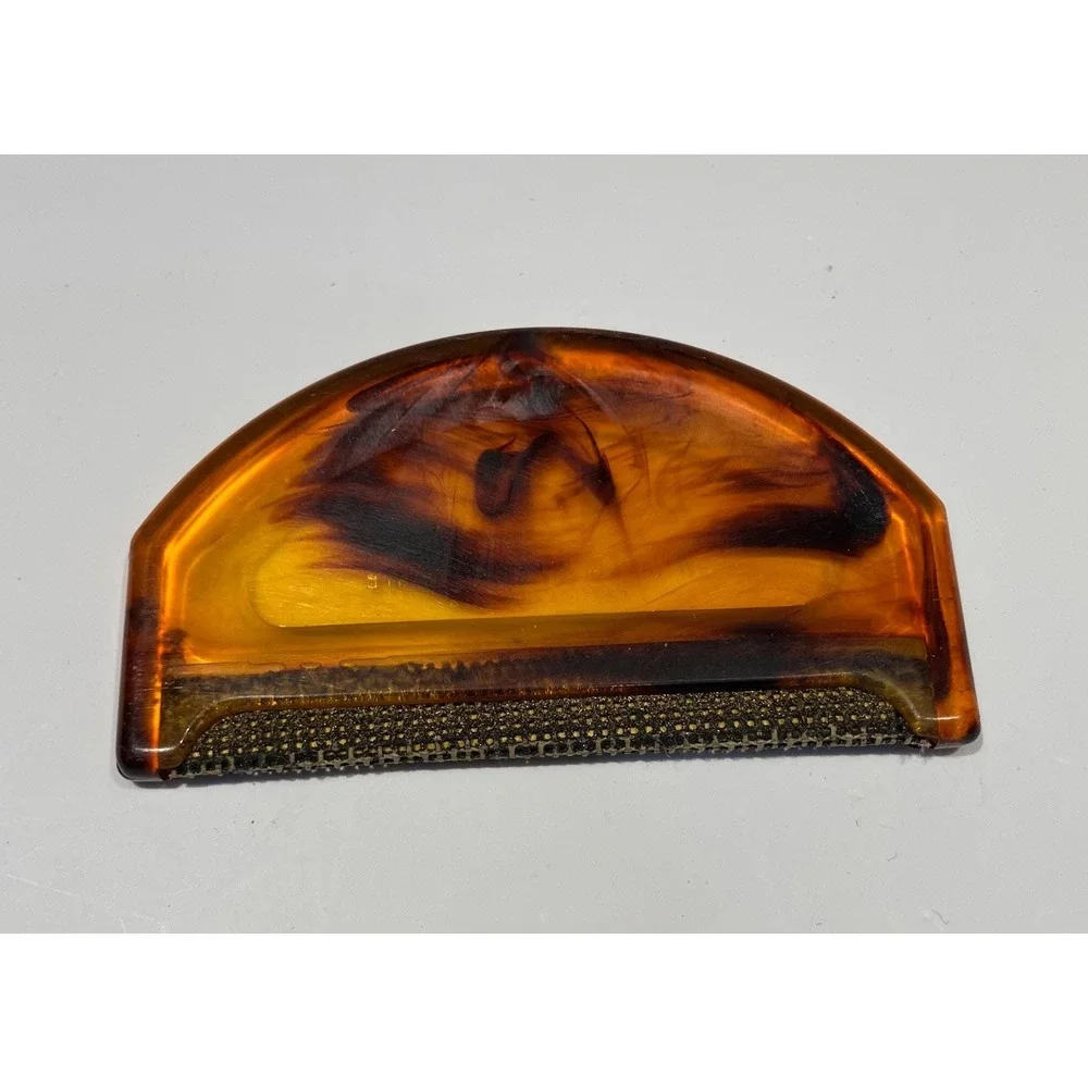 Vtg Faux Tortoiseshell Tie Scarf Hanger and D*Fuzz*It Sweater & Fabric Comb USA